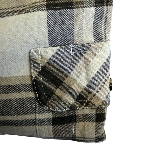 Dubinik Mens Beige Plaid Button-Up Shirt Classic Fit Casual Style Size 2XL - New - Picture 5 of 9